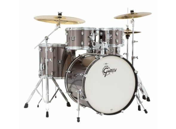 Gretsch Drums  Energy 20 Drum Kit with Hardware and 3 Piece Paiste 101 Cymbal Pack Grey Steel